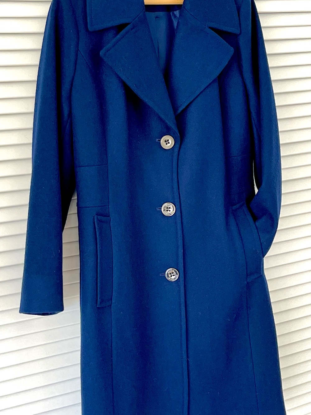 Beautiful MICHAEL KORS Wool Coat size Medium M Blue